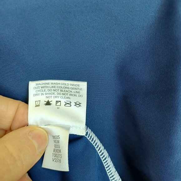 Hanna Andersson Sun-Ready Rash Guard Navy Blue Long Sleeve Pullover Kids Size 12 - Picture 8 of 9